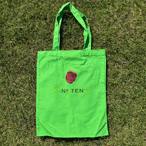 Reusable <b>Green</b> Cotton Canvas Tote <b>Bags</b> With Custom Printed Logo - Product Image 2