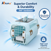 Cage de transport pour animaux de compagnie, grande, durable, respirante, en ABS solide, approuvée par les compagnies aériennes pour chiens et chats, pour voyages en plein air