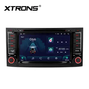 XTRONS pemutar DVD mobil 7 inci, pemutar DVD Mobil layar sentuh 2 din Android 13 untuk VW Touareg 2004-2011 Carplay 4G LTE Android