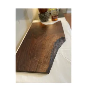 2023 New design Large Live Edge Walnut Charcuterie Board with foot popular decor kitchen furniture wood cutting board