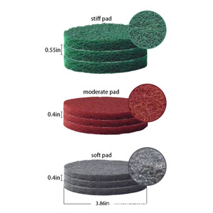 4 Inch 20 Pcs <b>Foam</b> Polishing <b>Pad</b> Set For Angle Grinder Floor Cleaning Non-Abrasive Discs With Brush And Sponge - Product Image 2