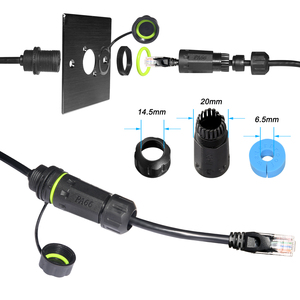 IP68 Bảng điều chỉnh RJ45 Ethernet nối Cat6 kết nối không thấm nước với Pigtail dây - Product Image 4