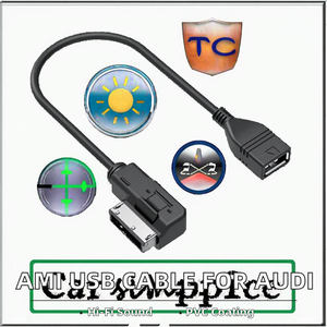 Câble adaptateur d'usine OEM USB vers <span class=keywords><strong>Interface</strong></span> de musique <span class=keywords><strong>Audi</strong></span> pour connecteur stéréo à gaine PVC AMI/MMI pour une utilisation en voiture - Product Image 3
