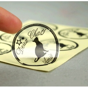 Etiquetas de Papel de Aluminio Dorado Transparente con Estampado en Caliente Personalizado para Embalaje de Moda, Impresión de Etiquetas de Vinilo Transparente con Logotipo - Product Image 6