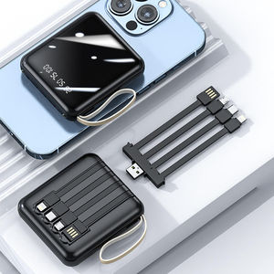 Mini Built In <b>Cable</b> Power Bank 10000mAh Large Capacity Portable <b>Charger</b> Corporate Gift Power Supply - Product Image 1
