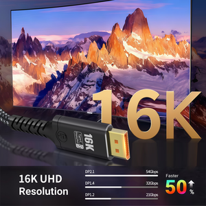 <span class=keywords><strong>Cable</strong></span> USB C DisplayPort de alta calidad, <span class=keywords><strong>cable</strong></span> trenzado bidireccional de 16K para proyector de teléfono móvil portátil, <span class=keywords><strong>Cable</strong></span> 8K 60Hz DP tipo C - Product Image 3