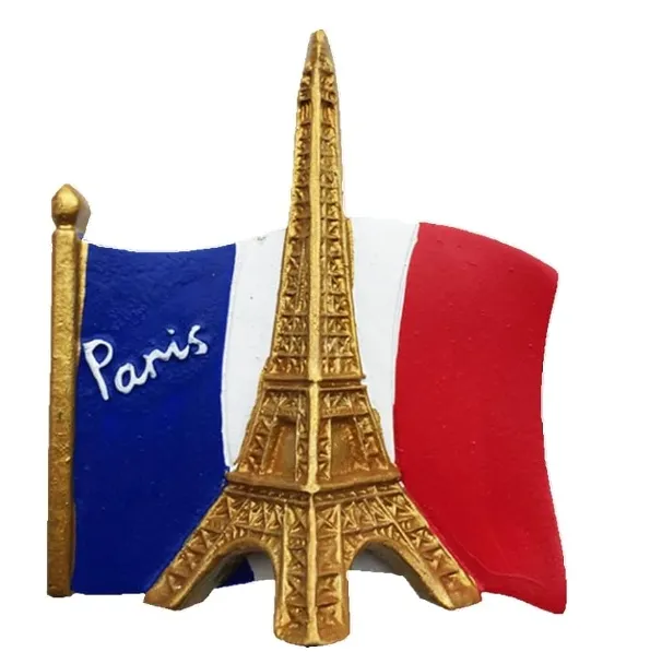 Resin Eiffel Tower French l3D refrigerator magnet tourist souvenir