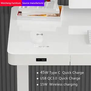 Newhome đồ nội thất văn phòng <span class=keywords><strong>Ergonomic</strong></span> thông minh động cơ kép điện chiều cao có thể điều chỉnh thường vụ bàn hiện đại tự động có thể điều chỉnh bàn - Product Image 5