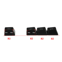 ABS Material 1.6mm Oil Injection Radium Engraving Transparent Personality Mechanical Keyboard Key Cap WASD Arrow Keys Cool