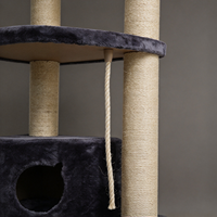 Arbre à chat multi-niveaux avec poteaux à gratter en sisal, hamac, tunnel, grand arbre à chat pour chats d'intérieur