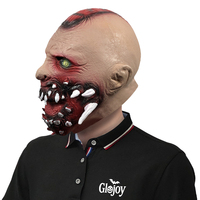 Masque de vampire à grande bouche en latex, masque de démon visage de fantôme pour Halloween, maison hantée, escape room, fête, personnalisable