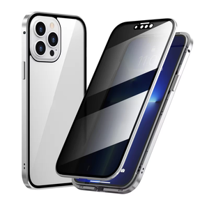 Vente chaude 360 étui en métal à adsorption magnétique pour <span class=keywords><strong>IPhone</strong></span> 17 16 14 étui magnétique Double face Fundas Celulares accessoires - Product Image 4