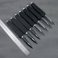 Couteau pliant droit personnalisé de 9 pouces, acier 8Cr13MoV haute dureté, couteau de poche de camping en plein air avec poignée en alliage de zinc