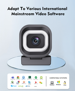 4K Webcam With Ring Light and Remote PDAF Auto Computer Camera Dual Noise-Canceling <b>Mics</b> <b>USB</b> Plug & Play 4K Webcam With Ring Lig - Product Image 6