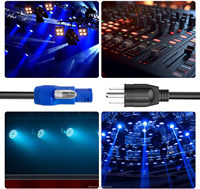 Cable de Alimentación de 3 Pines Tipo B NEMA 5-15P a PowerCON, 20A, Conector de Entrada PowerCon de 3 Pines para Pantalla LED de Iluminación de Escenario