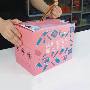 Hot selling Customizable corrugated paper zipper cardboard box for express delivery/gift box 2024