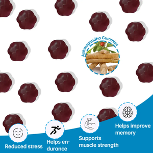 Gomitas Veganas de Ashwagandha Biochealth OEM con L-Teanina, GABA, Magnesio, Cúrcuma, Zinc y Vitamina D3 - Sin Azúcar - Product Image 2