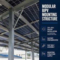 Estructura de Techo Comercial Prefabricada de Zn-Al-Mg, Diseñada para Condiciones de Tifón de Nivel 16, Estructura de Montaje Solar BIPV