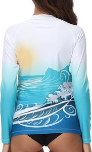 Fait sur mesure Uv protection solaire Rash Guard filles Compression chemises Upf50 femmes Rash Guard à manches longues <span class=keywords><strong>surf</strong></span> <span class=keywords><strong>haut</strong></span> de bain - Product Image 6