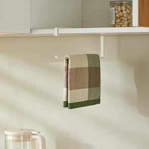 Metal Over Cabinet Door <b>Towel</b> <b>Hook</b> Bar No Rust No Scratch No Installation Kitchen <b>Towel</b> Rack Holder - Product Image 1