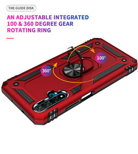 Coque de protection antichoc 2 en 1 pour <span class=keywords><strong>Huawei</strong></span> <span class=keywords><strong>Nova</strong></span> <span class=keywords><strong>5T</strong></span>, support anneau en TPU, armure PC, téléphone portable, de haute qualité - Product Image 5