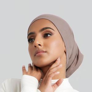 Classic muslim under <b>cap</b> <b>hijab</b> solid color lightweight soft Customizable Soft Stretchy Breathable Lightweight Islamic - Product Image 2