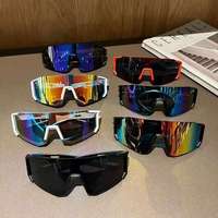Lunettes de soleil sportives pour adultes, sans monture, en PC, personnalisées, irisées, UV400, coupe-vent, pour le cyclisme, la course à pied, l'alpinisme, le ski, la randonnée