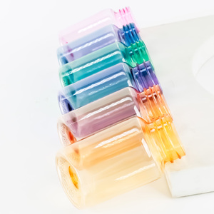 Colorful Transparent PET Capsule <b>Bottle</b> Pharmaceutical <b>Pill</b> Container With Screw Cap For Vitamin Supplement Packaging - Product Image 2