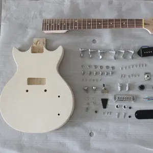 SNGK028DC Kit Gitar Cina, Perlengkapan Belum Selesai Junior Dua Cutaway