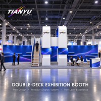 Stand d'exposition modulaire TIANYU à montage rapide sans outils, double étage, solution d'affichage pour événements commerciaux