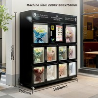 Distributeurs automatiques multifonctionnels entièrement automatiques de fleurs, kiosques à fleurs 24h/24, systèmes de codes QR, centres commerciaux