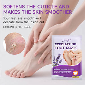 Sarung Tangan Kaki Lavender Logo Kustom, Masker Kaki Melembapkan, Memutihkan, dan Menutrisi untuk Pria Wanita - Product Image 4