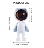 Projecteur de lumière de nuit astronaute, décoration d'intérieur, lumière d'ambiance rechargeable, lampe coucher de soleil robot pour enfants, lampe arc-en-ciel USB