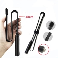 Antena Plegable de Goma para Walkie-Talkie Táctico CS de 48CM, UV-5R UV de Doble Banda, Conector Hembra, Antena de Radio Portátil