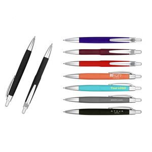 Hot Sale Customizable Logo 1.0 mm Writing Width Retractable Ballpoint Pens Novelty Plastic Body Black Ink Wholesale Gifts - Product Image 1