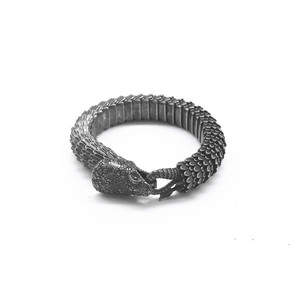 Pulsera de plata tibetana con forma de dragón de yunnique, joyería unisex, diseño geométrico con patrón animal, GZY-B0645 - Product Image 5