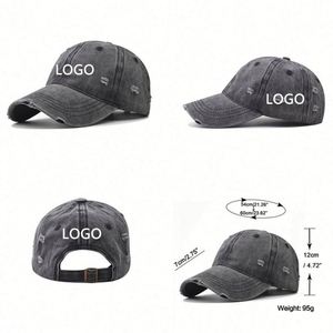 หมวกเบสบอลวินเทจสีพื้น 12 สี แบบไม่เสริมโครง 6 แผง ผ้าฝ้ายฟอก ทรงแด๊ดแฮท ปักโลโก้ได้ตามต้องการ - Product Image 3