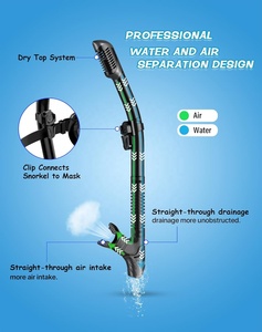 Dry <span class=keywords><strong>Snorkel</strong></span> Anti-appannamento maschera subacquea per immersioni, occhiali da immersione professionali in Silicone Kit per lo snorkeling con maschera subacquea - Product Image 3