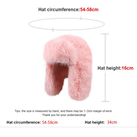 Venta al por mayor de invierno personalizado engrosado visón artificial mullido mujeres hombres al aire libre sombrero con orejeras