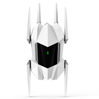 Repetidor Inalámbrico de Alta Velocidad 1800Mbps, Extensor de Rango WiFi de Doble Banda con 6 Antenas Externas para Hogar y Oficina, Enchufe EU/US