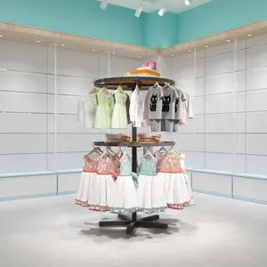 kinderkleidungsshop bogenförmige insel regal kleidungsgeschäft auslage regal mutter und kind laden flow-schreibtisch display-tisch