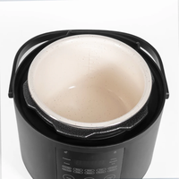 Cuisinière électrique à pression intelligente 14-en-1 en acier inoxydable avec double pot antiadhésif, écran LED, appareil de cuisine multifonction