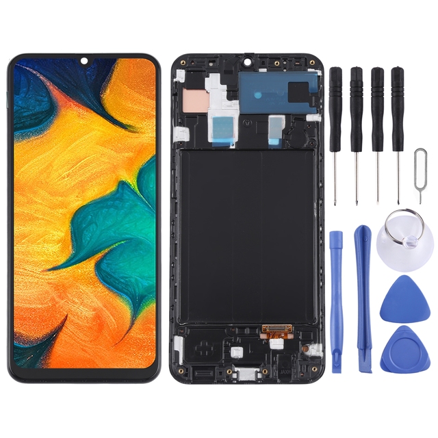 Professional Grade Original Super AMOLED LCD Screen for Samsung Galaxy A30 SM-A305 Digitizer Full Assembly with Frame