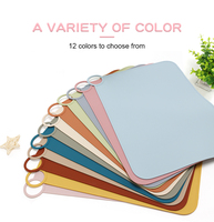 Sets de table en silicone écologiques, résistants à l'eau, à l'huile et à la chaleur, sans BPA, pour bébé et tout-petit, motif dessin animé