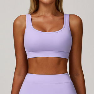 Sujetador deportivo con espalda recortada y efecto segunda piel para mujer, top atlético a prueba <span class=keywords><strong>de</strong></span> golpes para correr, yoga, gimnasio, entrenamiento, estilo 4501 - Product Image 4