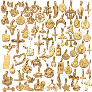 Buen diseño personalizado oro hombres joyería colgante regalo acero inoxidable roto San Cristóbal colgante encanto para collar Accesorios - Product Image 5