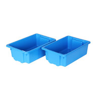 Bacs de rangement en plastique empilables et emboîtables avec couvercle – Conteneurs robustes pour la gestion à domicile et au bureau