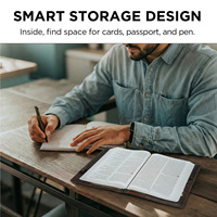 Housse de Bible en cuir pleine fleur avec blocage RFID, étui de voyage vintage pour journal, carnet, manuscrit – Taille et couleur personnalisables