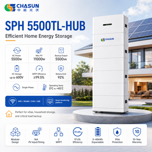 อินเวอร์เตอร์พลังงานแสงอาทิตย์แบบไฮบริด CHASUN 5500W <span class=keywords><strong>SPH</strong></span> 5500TL-HUB แบบแยกส่วน ต่อพ่วงได้ 2 MPPT 16A IP20 CAN ประสิทธิภาพสูงสุด 97.7% ติดตั้งบนพื้น/ผนัง - Product Image 4