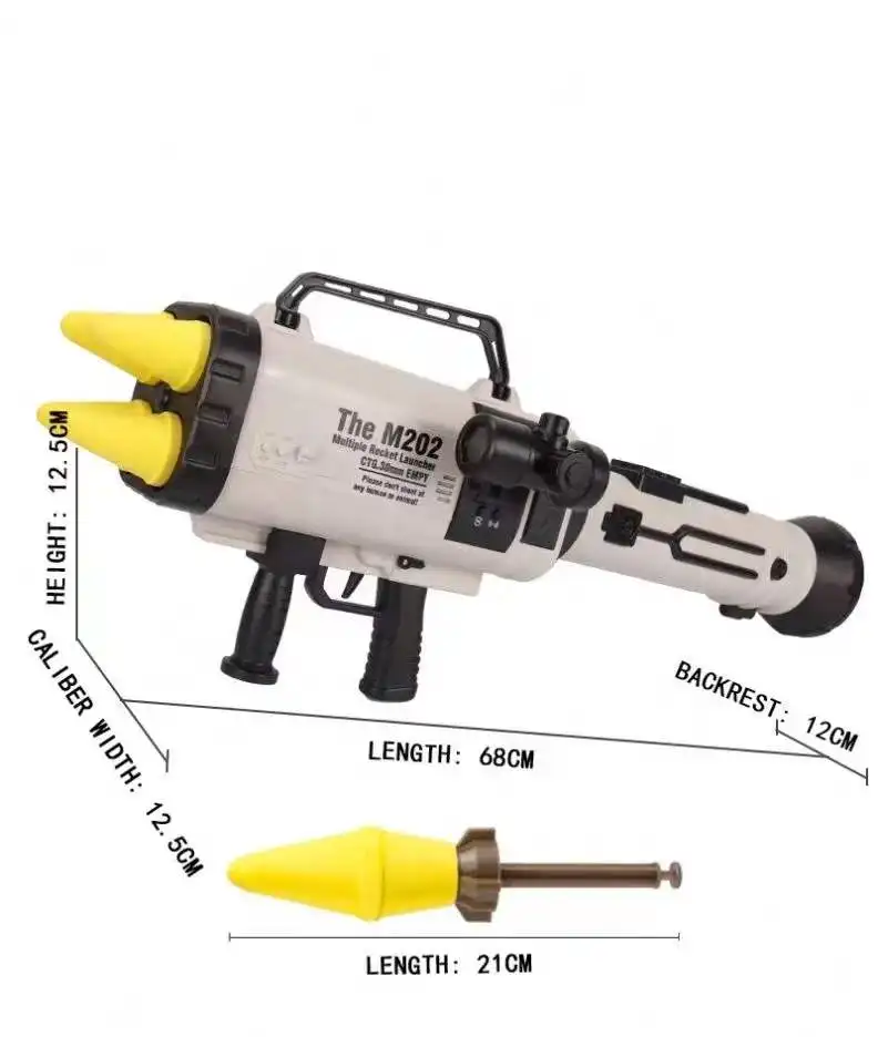 EVAソフト弾丸フォーム弾丸4弾丸を備えた新しいデザインの子供用Shockwaveロケットモルタルおもちゃの銃